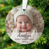 Personalized First Christmas Baby Photo