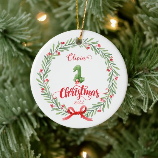 Personalized First Christmas Ornament with Photo (Boom)
