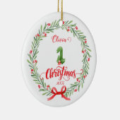Personalized First Christmas Ornament with Photo (Rechts)