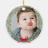 Personalized First Christmas Ornament with Photo (Achterkant)