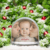 Personalized First Christmas Photo Snow Globe (Noël)
