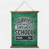 Personalized First Day of School Art Hangend Wandkleed (Voorkant)