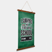 Personalized First Day of School Art Hangend Wandkleed (Gebogen)