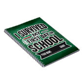 Personalized First Day of School Art Notitieboek (Rechterzijde)