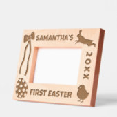 Personalized First Easter-Bunny, Eggs, Chick, Bow Gegraveerde Lijstjes (Links)