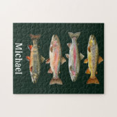 Personalized Fishing Lover  – Trout Fishing Design Legpuzzel (Horizontaal)