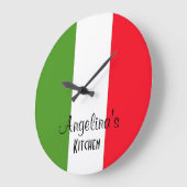 Personalized Flag Of Italy Round Wall Clock Grote Klok (Hoek)