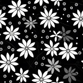 Personalized Floral Blanket Black White Decorative Fleece Deken