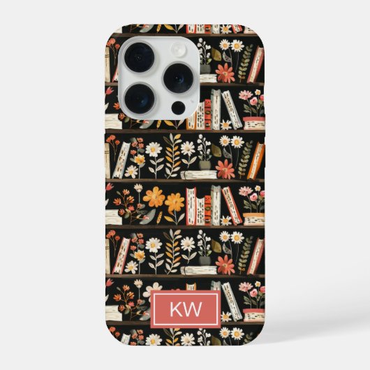 Personalized Floral Bookshelf Phone Case (Verso)