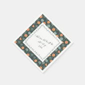 Personalized Floral Border Love Note Napkin Servet (Hoek)