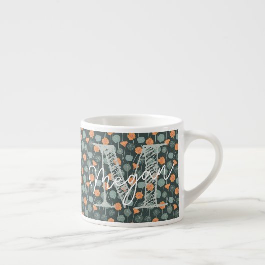 Personalized Floral Coffee Mini Mug (Droite)