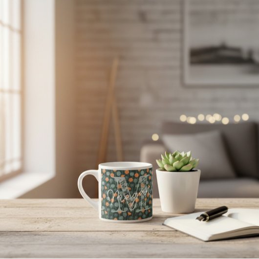 Personalized Floral Coffee Mini Mug