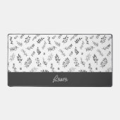 Personalized Floral Design Desk Mat  (Voorkant)
