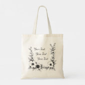 Personalized Floral Frame Tote (Achterkant)