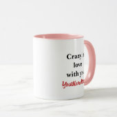 Personalized Floral Heart Valentine's Coffee Mug (Devant droit)