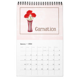 Personalized Floral Illustrations Calendar Kalender