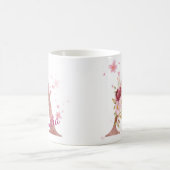 Personalized Floral Initial Mug - Letter A (Centre)