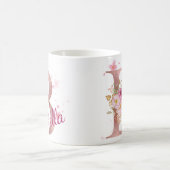 Personalized Floral Initial Mug – Letter B Koffiemok (Center)