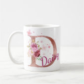 Personalized Floral Initial Mug – Letter D (Gauche)
