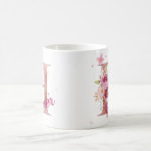 Personalized Floral Initial Mug – Letter H (Centre)