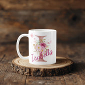 Personalized Floral Initial Mug – Letter I