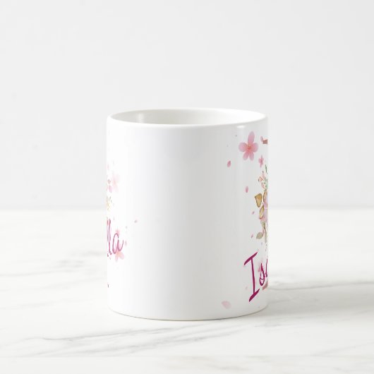 Personalized Floral Initial Mug – Letter I (Centre)
