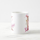 Personalized Floral Initial Mug – Letter K (Centre)