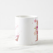 Personalized Floral Initial Mug – Letter L Koffiemok (Center)