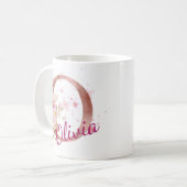 Personalized Floral Initial Mug – Letter O Koffiemok (Voorkant links)