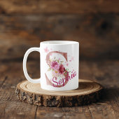 Personalized Floral Initial Mug – Letter S