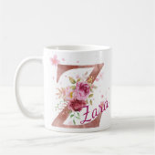 Personalized Floral Initial Mug – Letter Z (Gauche)