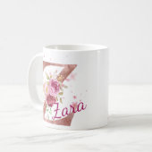 Personalized Floral Initial Mug – Letter Z Koffiemok (Voorkant links)