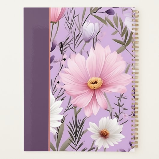 Personalized Floral Lavender Planner with Name (Dos)