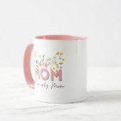 Personalized Floral Mom Mug . (Devant gauche)