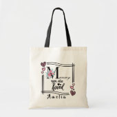 Personalized Floral Mommy Tote Bag (Voorkant)