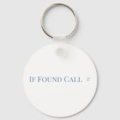 Personalized Floral Monogram 'F' with Cute Ferret  Sleutelhanger (Achterkant)