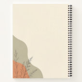 Personalized Floral Monogram Spiral Notebook Notitieboek (Achterkant)