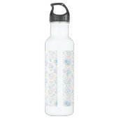 Personalized Floral Monogram Water Bottle Waterfles (Achterkant)