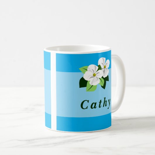 Personalized Floral Mug (Devant droit)