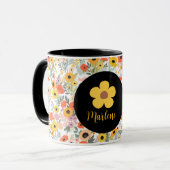 Personalized floral mug for her  (Devant gauche)