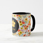 Personalized floral mug for her  (Devant droit)