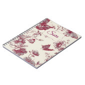 Personalized Floral Notebook – Custom Name Notitieboek (Linkerzijde)