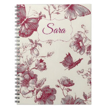 Personalized Floral Notebook – Custom Name
