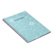 Personalized Floral Notebook with Name Notitieboek (Rechterzijde)