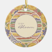 Personalized Floral Ornament - Let Joy Bloom (Voorkant)