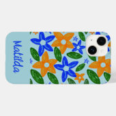 Personalized Floral Phone Case (Achterkant (horizontaal))