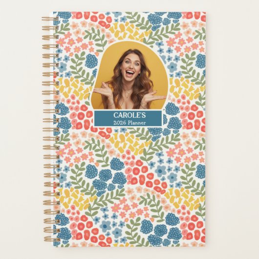 Personalized Floral Planner – Weekly & Monthly (Devant)