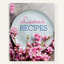 Personalized Floral Recipe Notebook – Custom Name Notitieboek