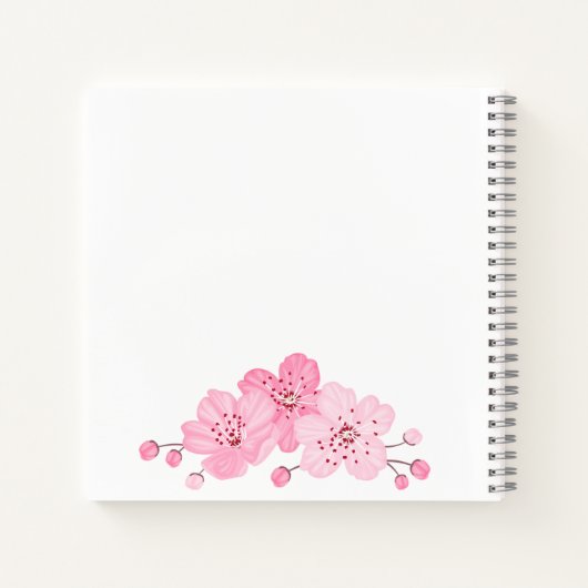 Personalized Floral Recipe Notebook – Custom Name Notitieboek (Achterkant)