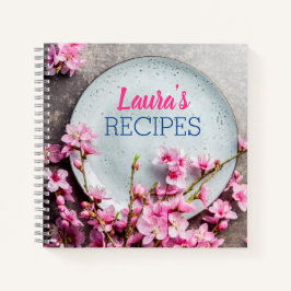 Personalized Floral Recipe Notebook – Custom Name Notitieboek